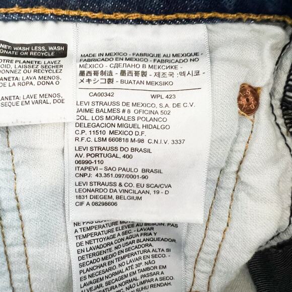 Levi's 501 Jeans Mens 34x30 Button Fly 100% Cotton Straight Leg Medium Wash - Picture 7 of 9